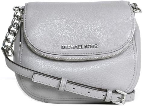 michael kors bedford flat crossbody pearl grey|More.